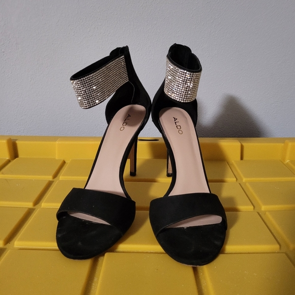 ALDO Rhinestone Thick Strap Size 9 - Picture 3 of 7